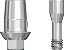 Picture of Surgical Cobalt-Chrome alloy Base Abutment, 1mm collar, 3.5 platform (includes abutment screw) - 2.5 times stronger than titanium option for BIO | Internal Hex Power Base Abutments product (BlueSkyBio.com)